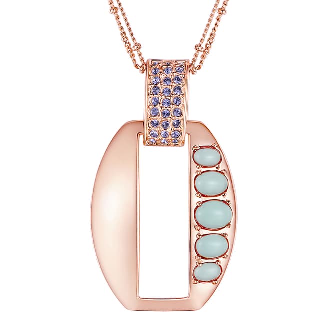 Lilly & Chloe Rose Gold/Multi Swarovski Crystal Elements Pendant Necklace