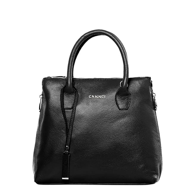 Chancebanda Black Leather Shoulder Bag