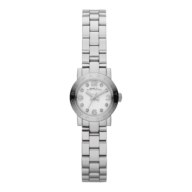 Marc by Marc Jacobs Ladies Silver Steel/Crystal Amy Dinky Bracelet Watch