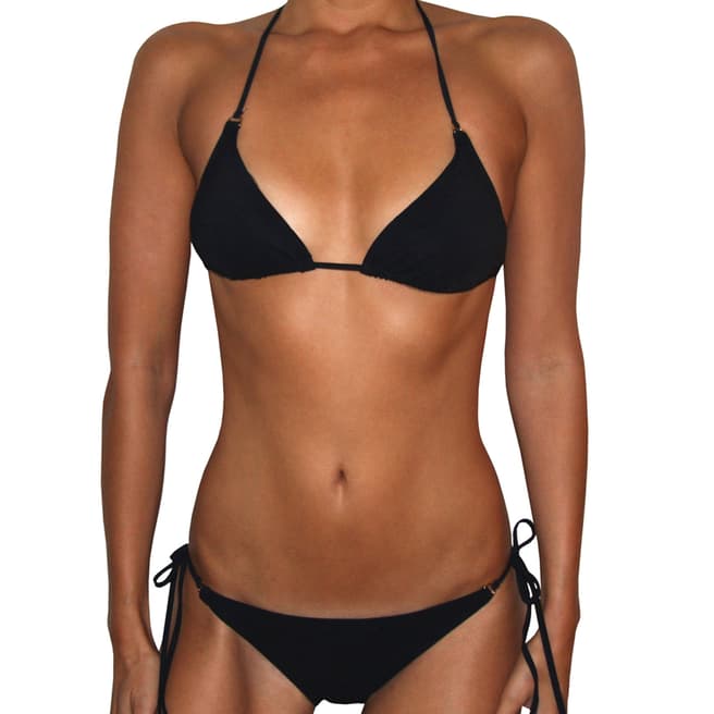 Elizabeth Hurley Beach Black Allegretto Triangle Bikini