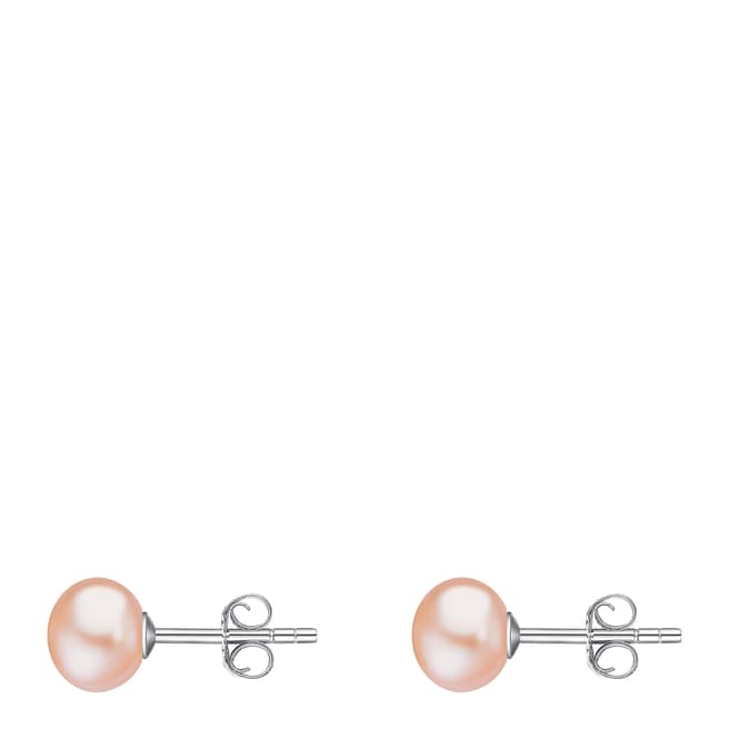 The Pacific Pearl Company Orange Sterling Silver Fresh Water Cultured Pearl Earrings