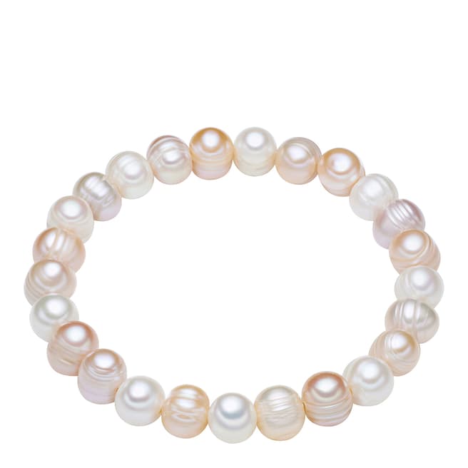 The Pacific Pearl Company White/Apricot Freshwater Pearl Bracelet