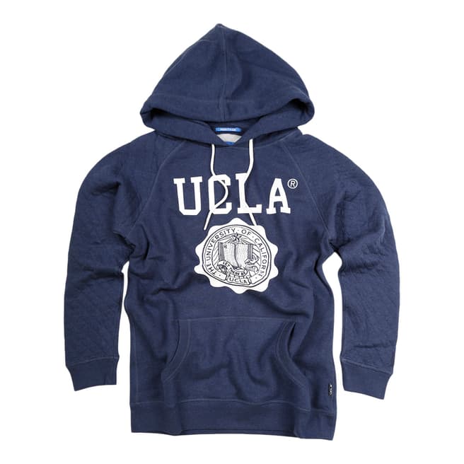 UCLA Navy Farrell Quilted Cotton Blend Hooded Top
