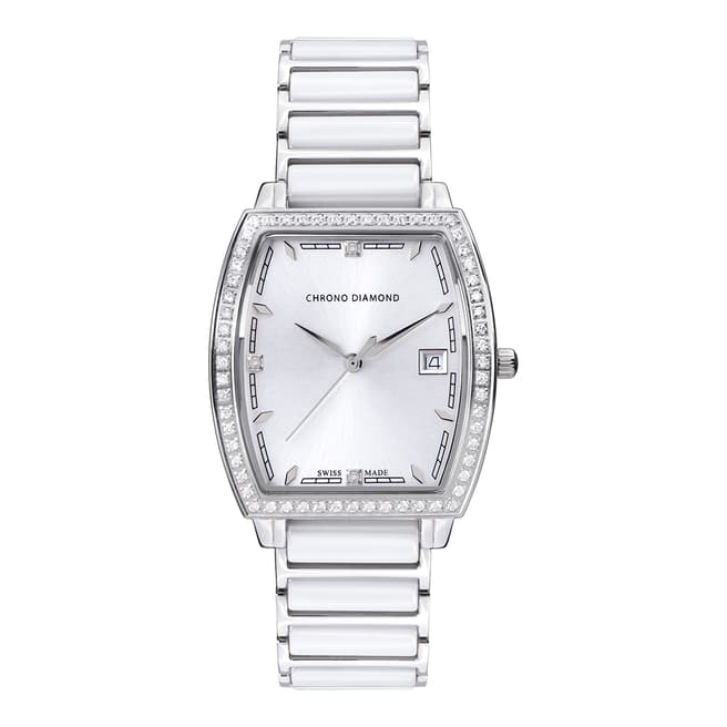 Chrono Diamond Women's Swiss White Leandra Watch