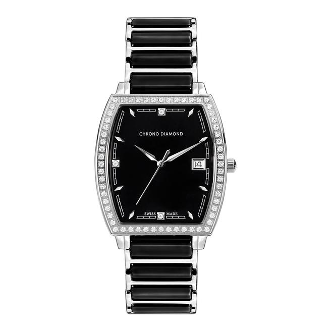 Chrono Diamond Women's Swiss Black Leandra Watch