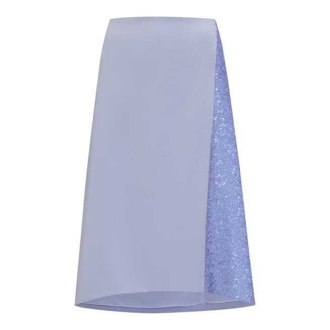 WHISTLES Lilac Shina Embellished Stretch Skirt
