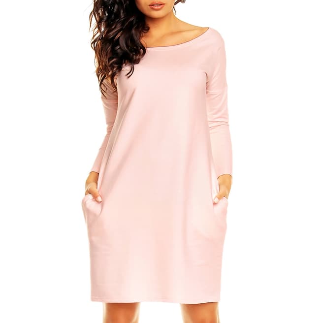 Nommo Pale Pink Loose Cotton Dress