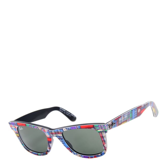 Ray-Ban Unisex Plaid/Black Original Wayfarer Sunglasses 50mm