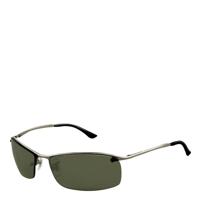 Ray-Ban Women's Silver/Green Sunglasses 63mm