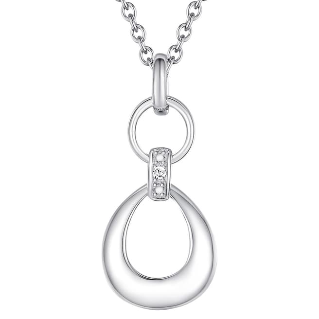 Tess Diamonds Sterling Silver Triple Circular Drop Detailed Pendant Necklace