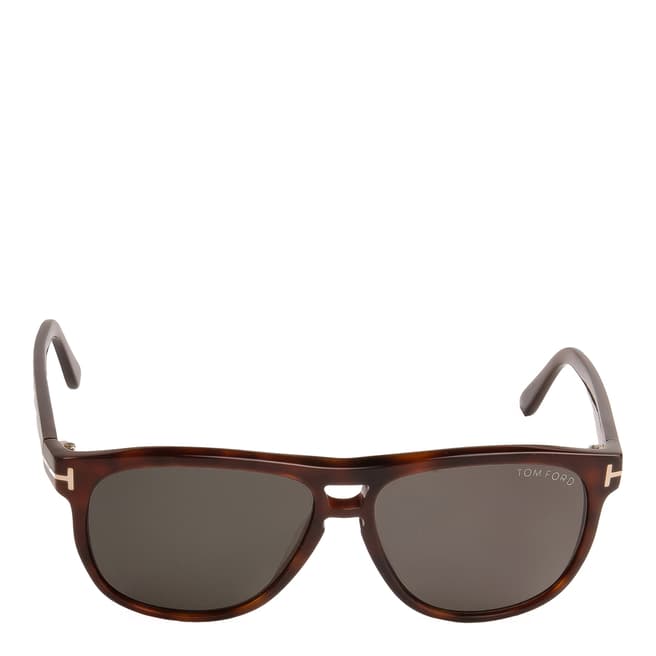 Tom Ford Unisex Shiny Dark Brown Lennon Sunglasses 55mm