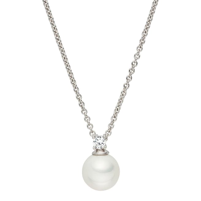 Nova Pearls Copenhagen White Pearl Crystal Pendant 10mm