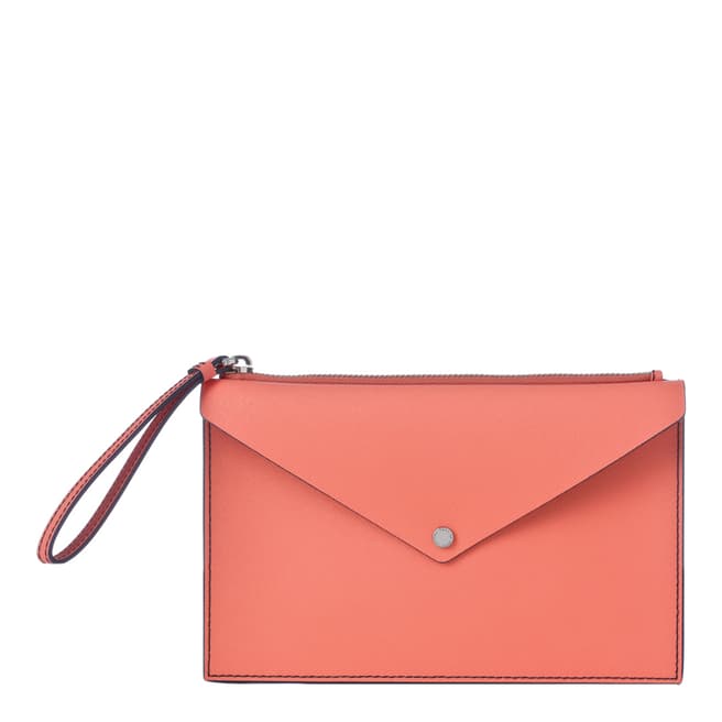 Marc by Marc Jacobs Coral Leather Metropoli Envelope Clutch Bag