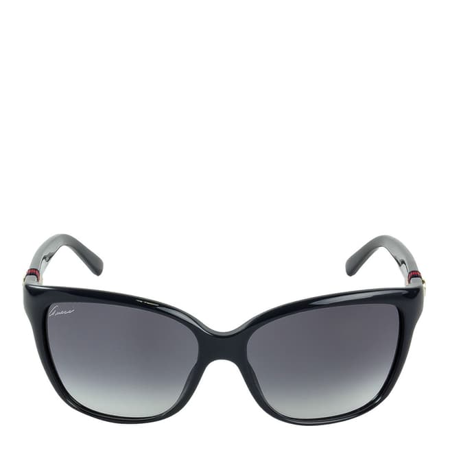 Gucci Unisex Black/Green Cat's Eye Sunglasses