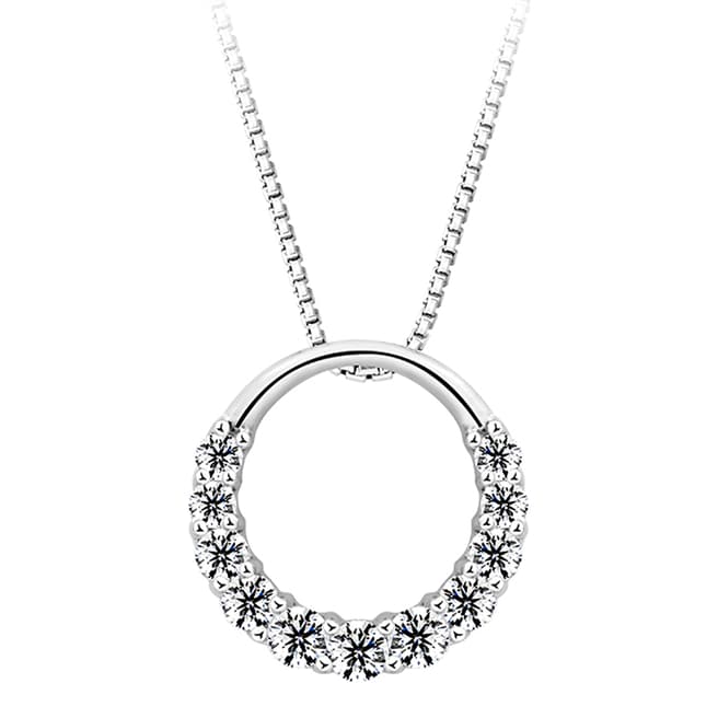 Seventy 6 Silver/Clear Zircon Haeundae Ring Pendant Necklace