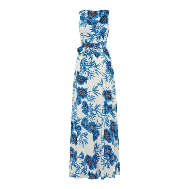 Great Plains Blue/White Riviera Floral Cotton Maxi Dress