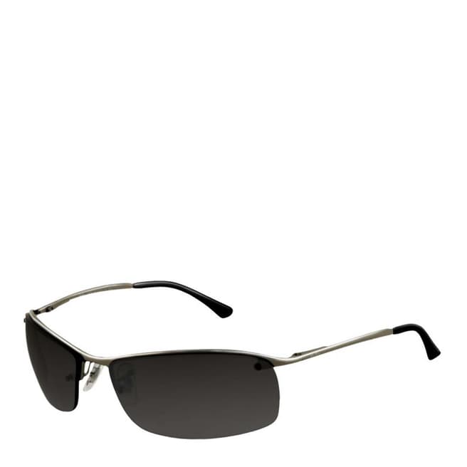 Ray-Ban Unisex Silver/Black Top Bar Half Rim Sunglasses 63mm