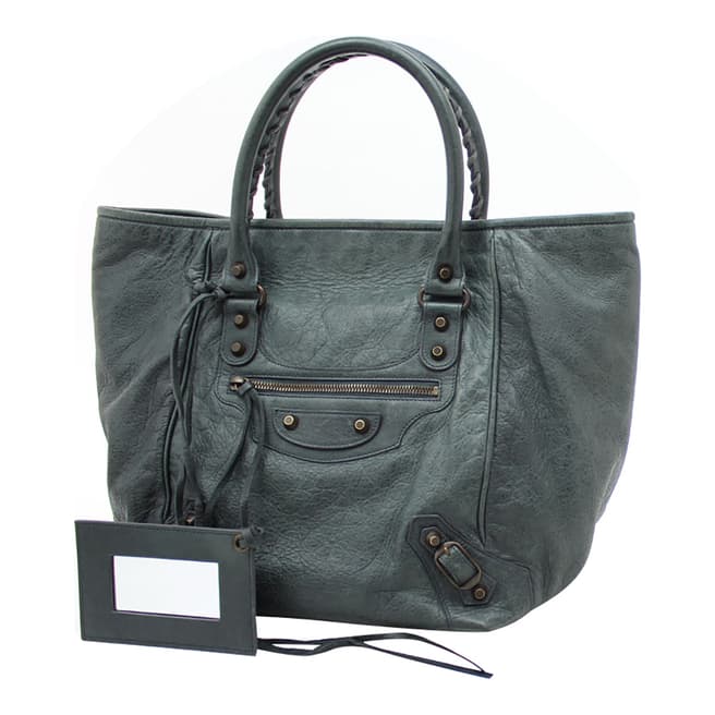 Balenciaga Grey Leather Classic Sunday Handbag