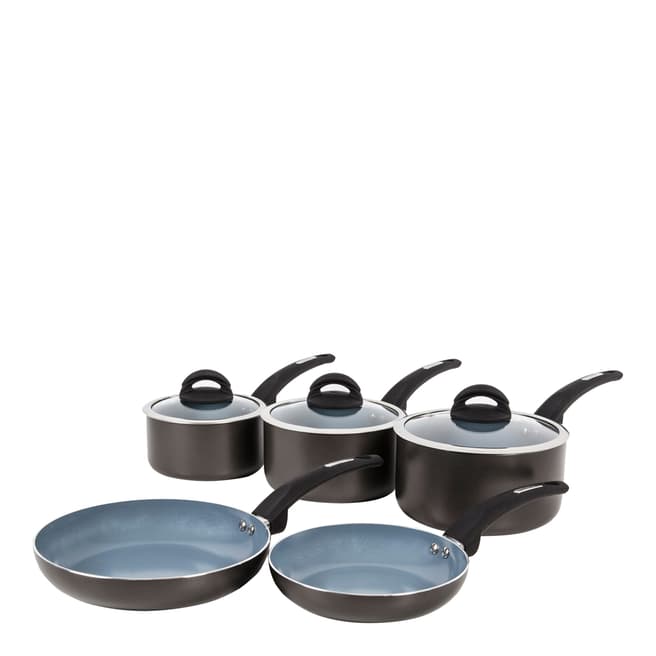 Tower Set of 5 Graphite Ceramic Coated Pans