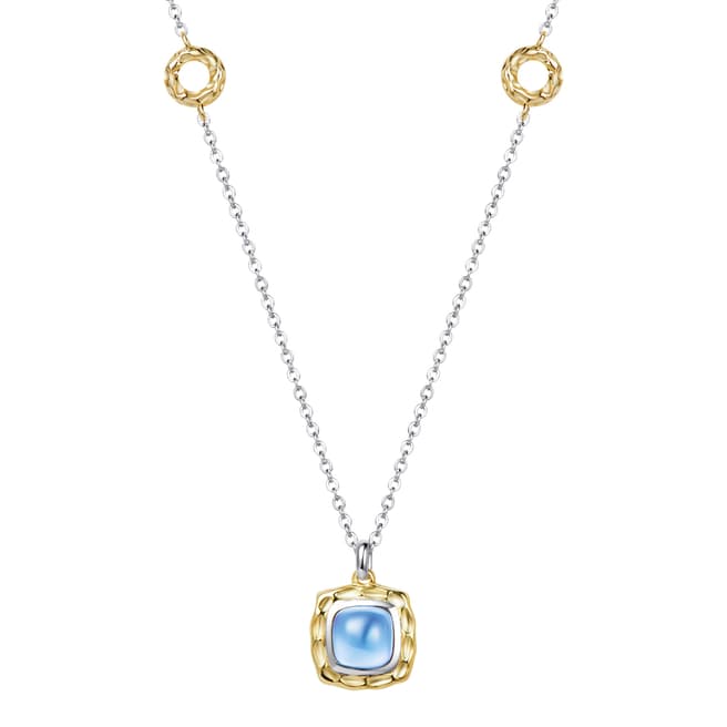 Harpers Bazaar Blue/Gold/Silver Bard Crystal Necklace