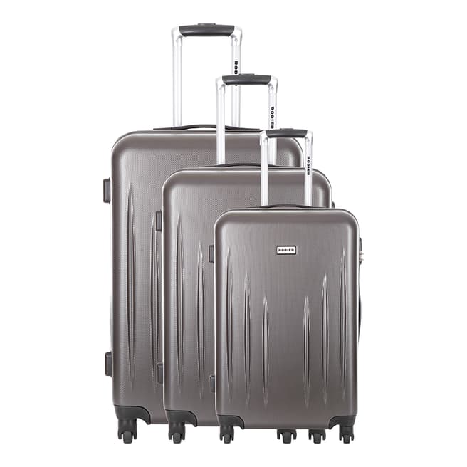 Rodier Set of Three Grey Filudi Suitcases 50/60/70cm