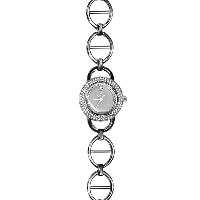 Westar Ladies Silver Stainless Steel Crystal Bracelet Watch