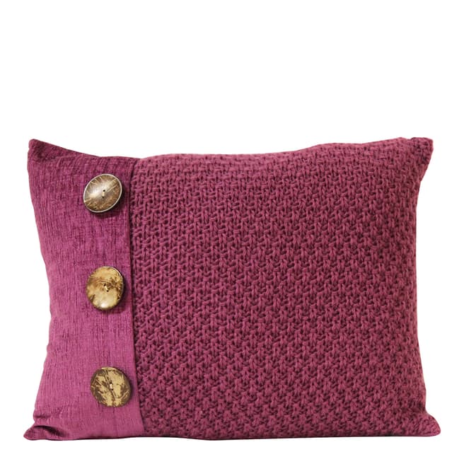 Gallery Living Pink Taylor Button Cushion 40x50cm