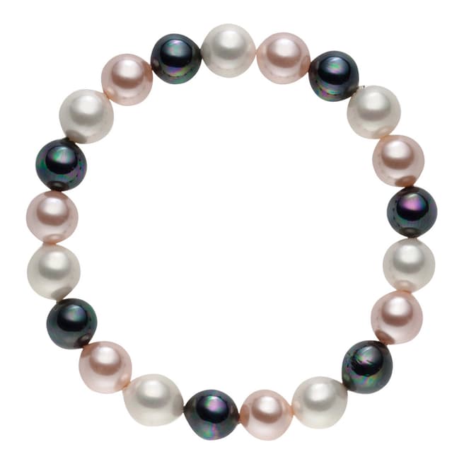 Nova Pearls Copenhagen White/ Rose/ Grey Freshwater Pearl Bracelet