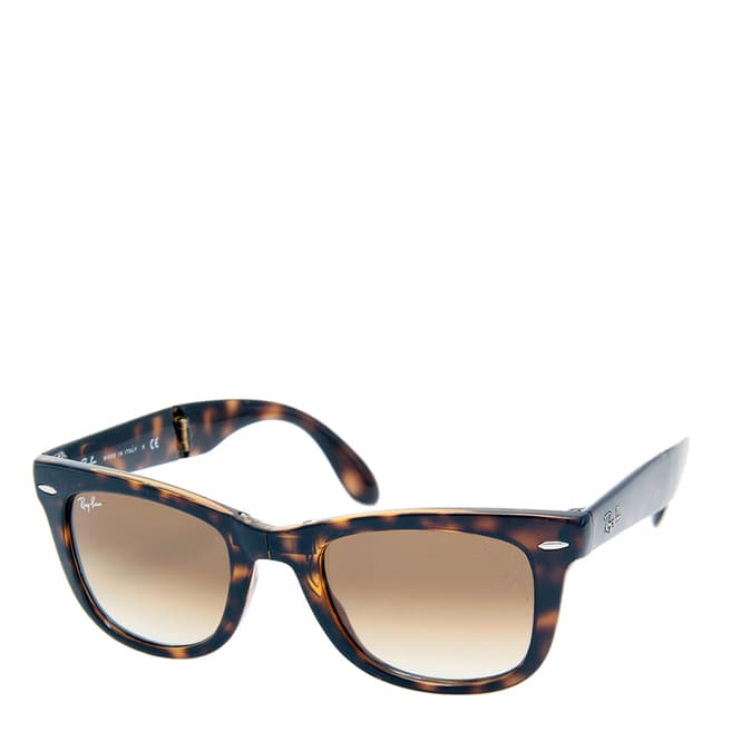 Ray-Ban Unisex Shiny Brown Folding Wayfarer Sunglasses 54mm