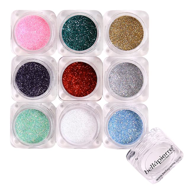 bellapierre Mineral Shimmer Powder 9Stack_Glamourous Glitter