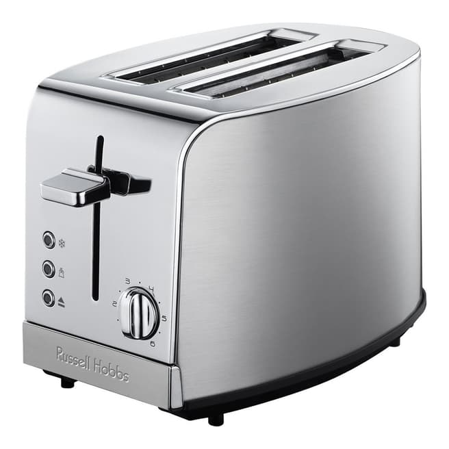 Russell Hobbs Silver Stainless Steel Deluxe Two Slice Toaster