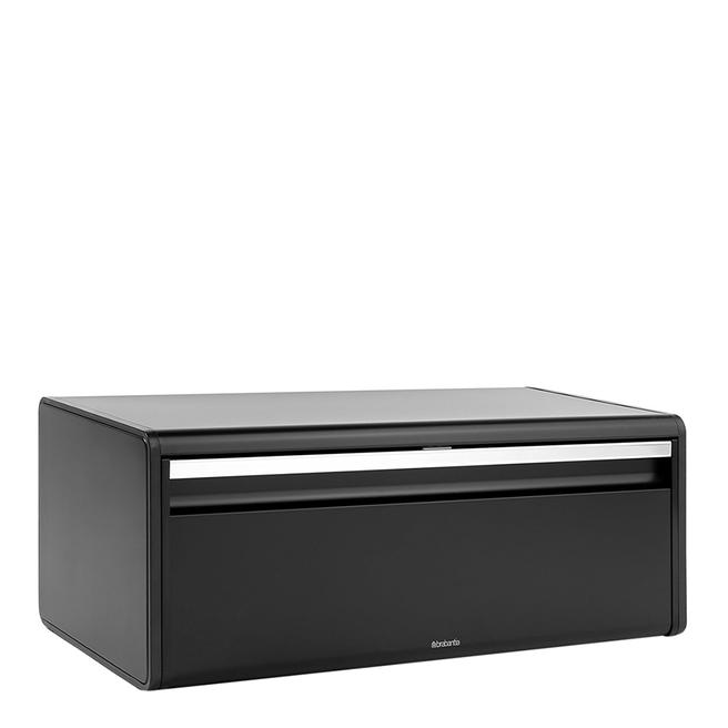 Brabantia Matt Black Fall Front Bread Bin