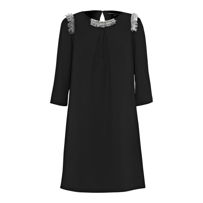French Connection Black Fringe Tunic Dress