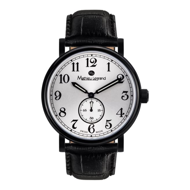 Mathieu Legrand Men's Black Leather Classique Watch