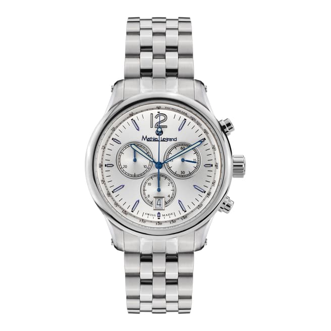Mathieu Legrand Men's Silver Classique Chronograph Watch