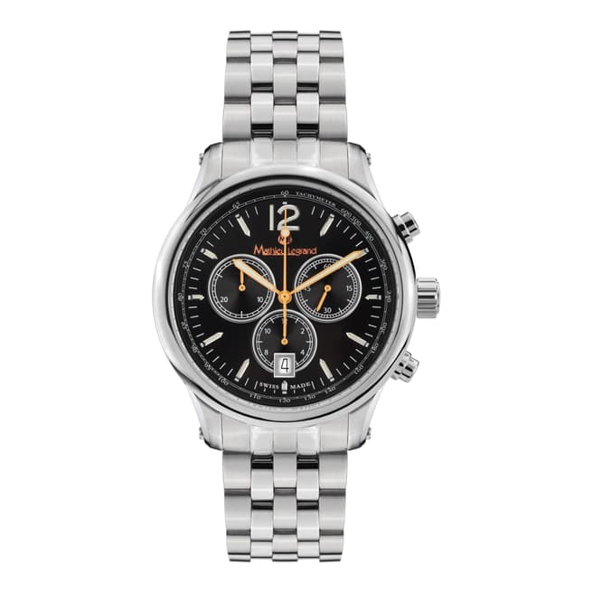 Mathieu Legrand Men's Silver/Black Classique Chronograph Watch