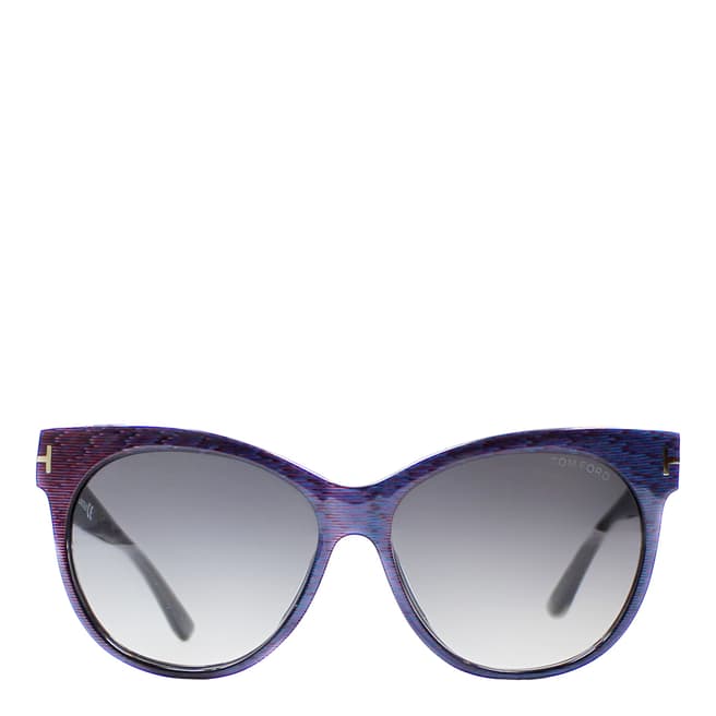 Tom Ford Women's Blue/Maroon Saskia Sunglasses 57mm