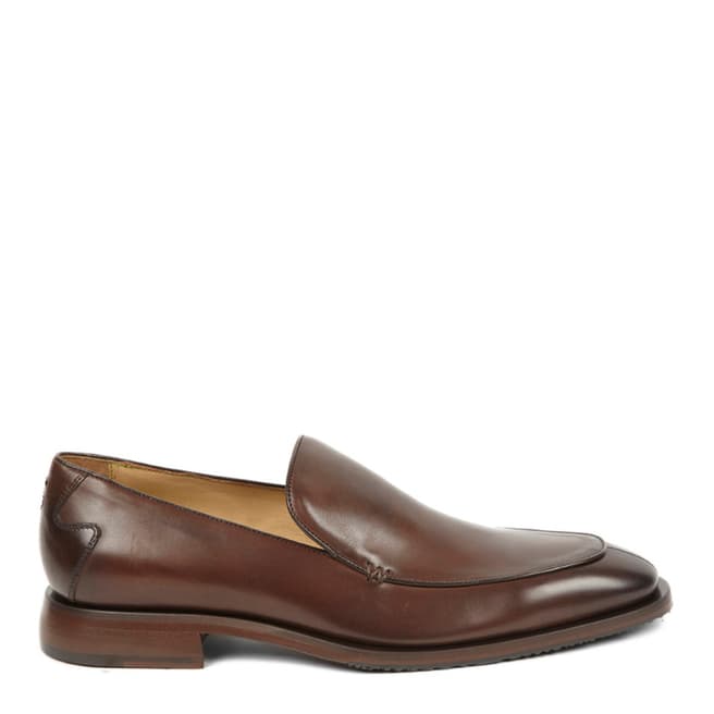 Oliver Sweeney Brown Leather Molteni Loafer Shoes