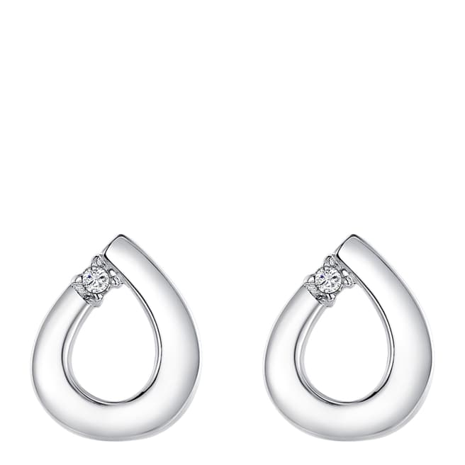 Tess Diamonds Silver Diamond Geometric Earrings