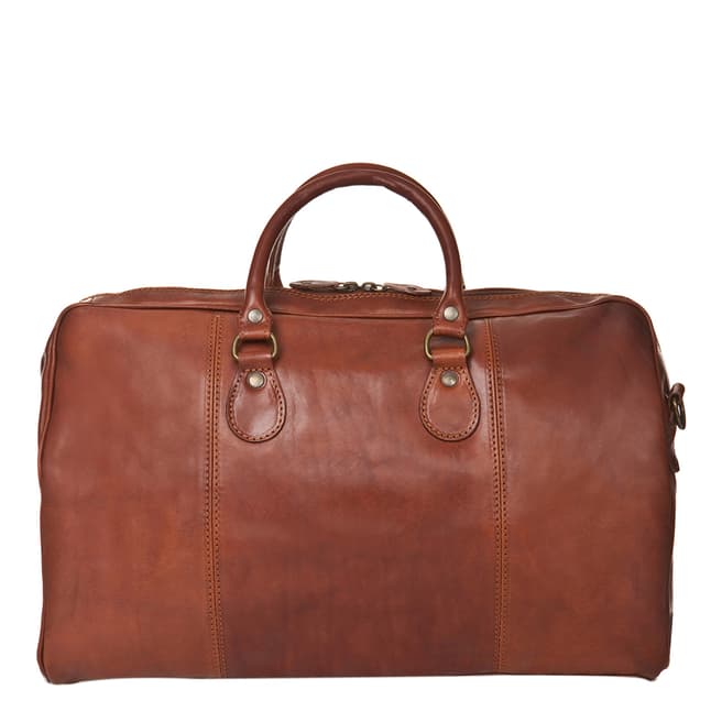 Medici of Florence Brown Leather Travel Bag