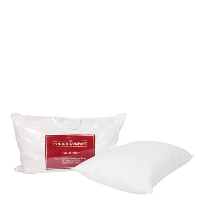 The Lyndon Company White Duck Feather/Down Pillow
