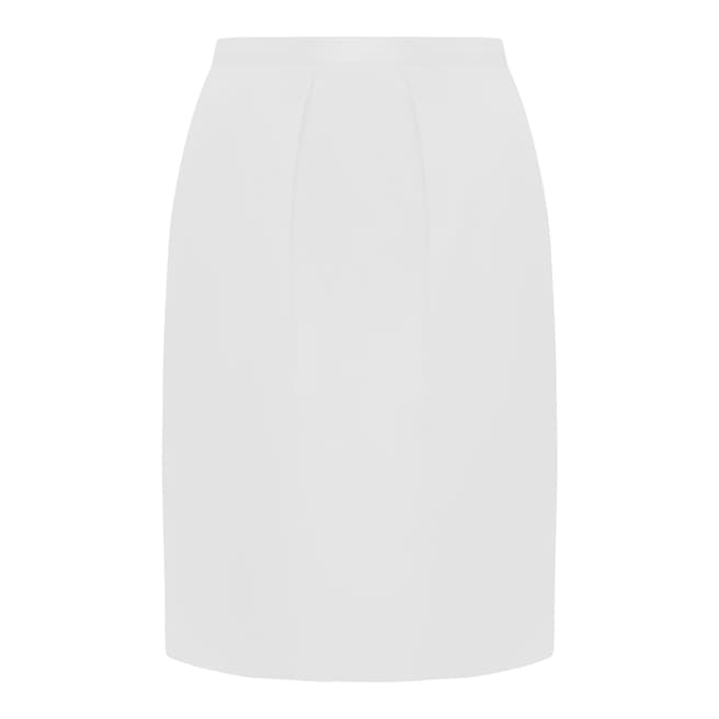 Jaeger White Cotton/Silk Balloon Pencil Skirt