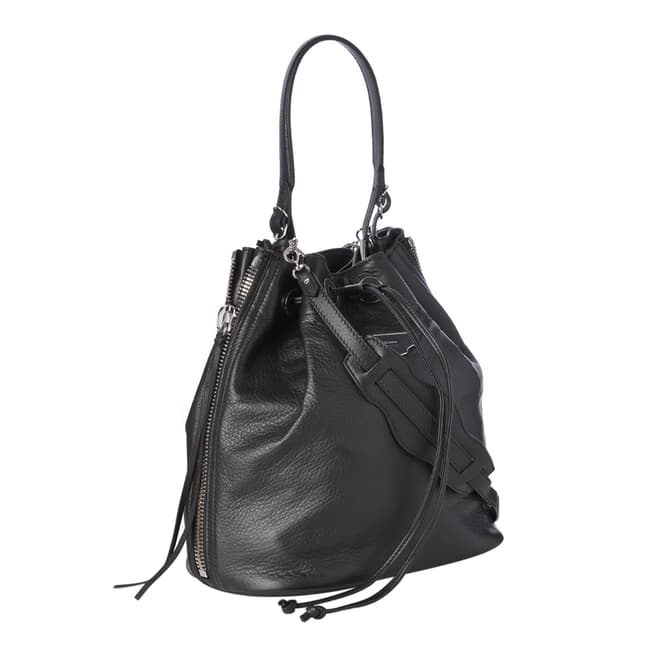 Balenciaga Black Leather Bucket Bag