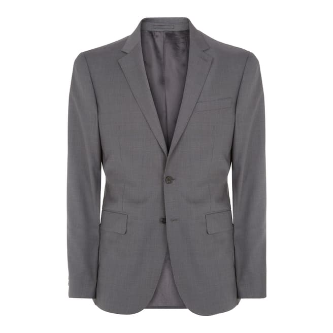 Jaeger Charcoal Micro Puppytooth Wool Suit Jacket