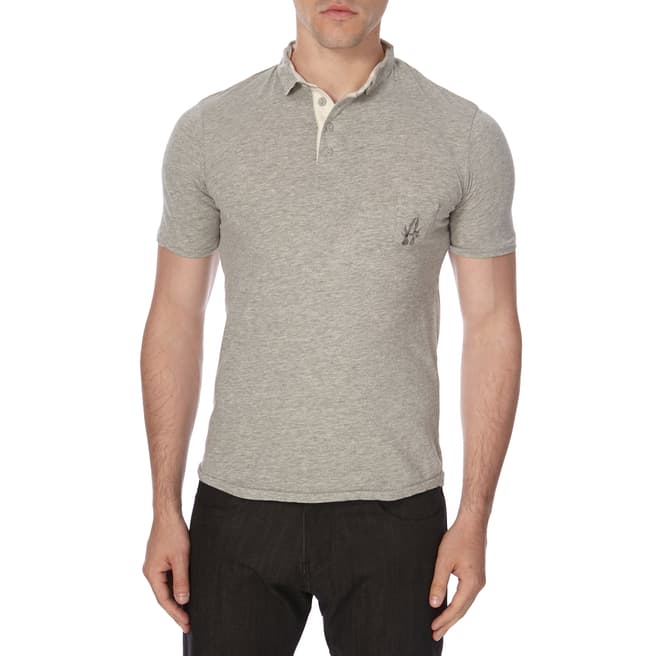 Bolongaro Trevor Grey Marl Base Cotton Polo Shirt
