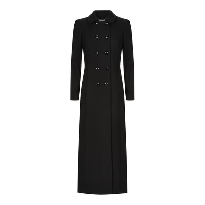 Hobbs London Black Maisie Wool Blend Maxi Coat