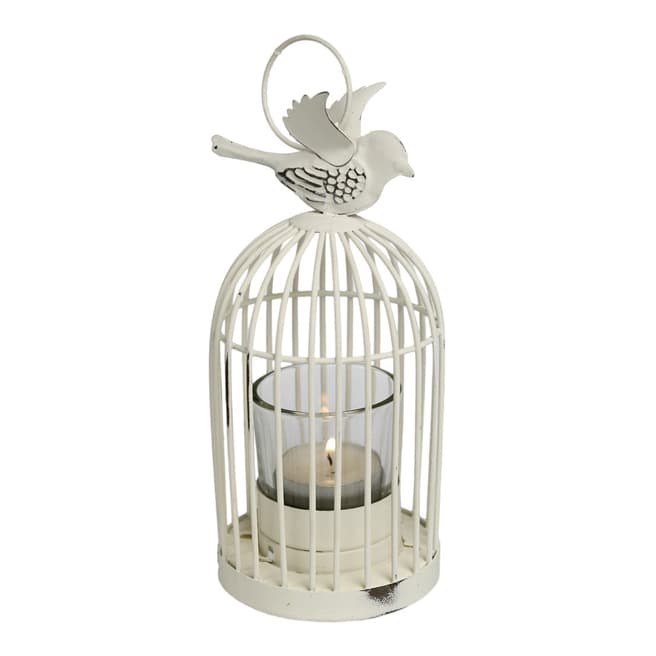 Vintage Living White Small Classic Birdcage Lantern