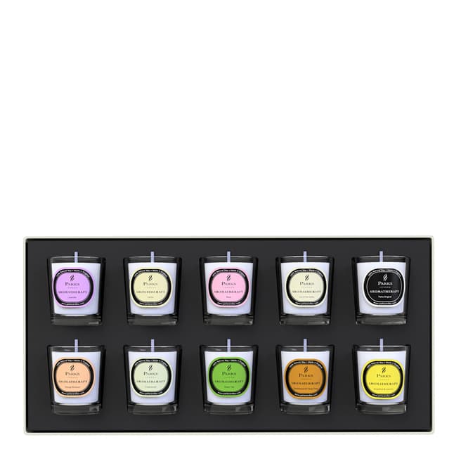 Parks London Set of Ten Aromatherapy Deluxe Gift Candles