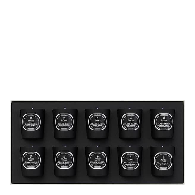 Parks London Set of Ten Black Magic Deluxe Gift Candles