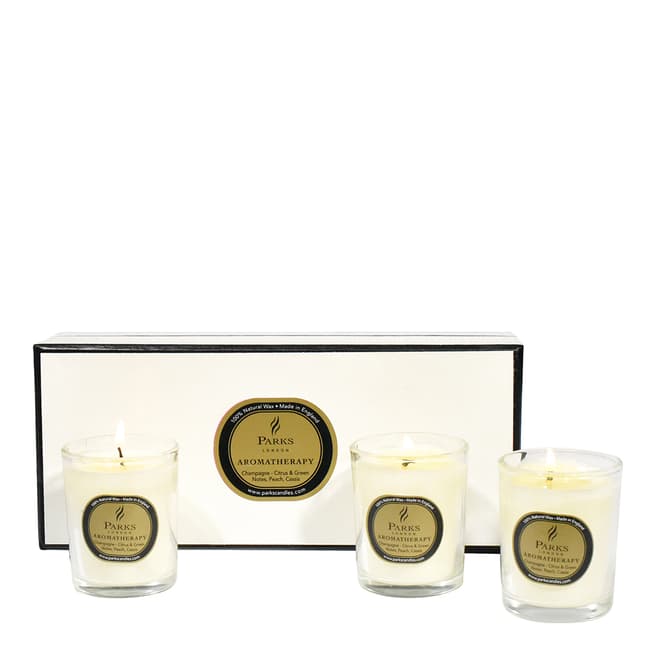 Parks London Set of Three Champagne Scented Candles